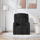 Massage Recliner Chair Black Fabric - Side View