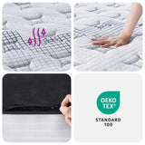 Pocket Spring Mattress Medium 152x203 cm Queen Size - Low Angle