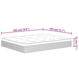 Pocket Spring Mattress Medium Plus 183x203 cm King Size