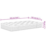 Pocket Spring Mattress Medium 107x203 cm King Single Size - Extra Image