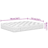 Pocket Spring Mattress Medium 137x190 cm Double Size