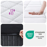 Pocket Spring Mattress Medium Plus 90x190 cm - Low Angle