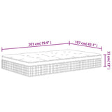 Pocket Spring Mattress Medium Plus 107x203 cm King Single Size