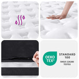 Pocket Spring Mattress Medium 137x190 cm - Low Angle