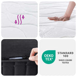 Bonnell Spring Mattress Medium 107x203 cm King Single Size - Low Angle