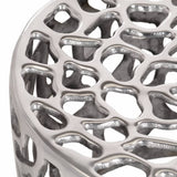 Coffee Table Silver Ø55x31 cm Aluminium - Top-Down View