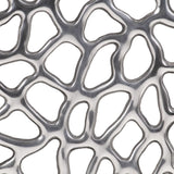 Coffee Table Silver Ø55x31 cm Aluminium - Rear View