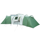 Family Tent Dome 12-Person Green Waterproof - Top-Down View