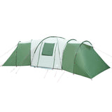 Family Tent Dome 12-Person Green Waterproof - 45-Degree Angle