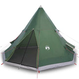 Camping Tent Tipi 4-Person Green Waterproof - Front View