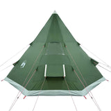 Camping Tent Tipi 4-Person Green Waterproof - Close-Up Angle