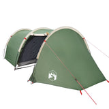 Camping Tent Tunnel 4-Person Green Waterproof - Top-Down View