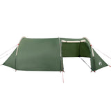 Camping Tent Tunnel 4-Person Green Waterproof - Low Angle