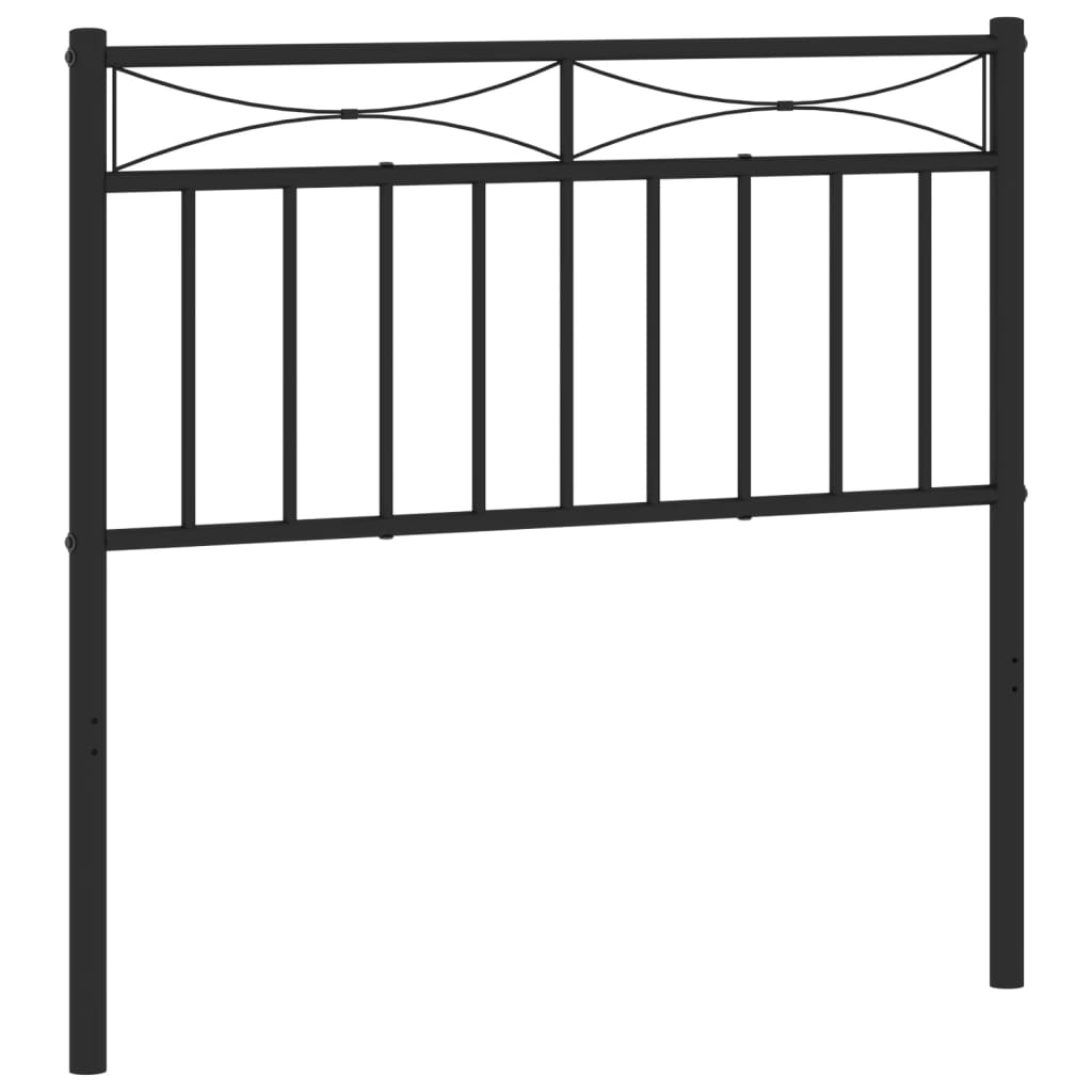 Metal Replace Headboard Black 90 cm