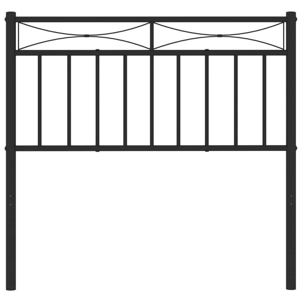 Metal Replace Headboard Black 90 cm