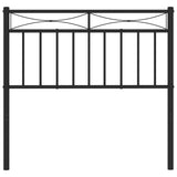 Metal Headboard Black 90 cm - Side View