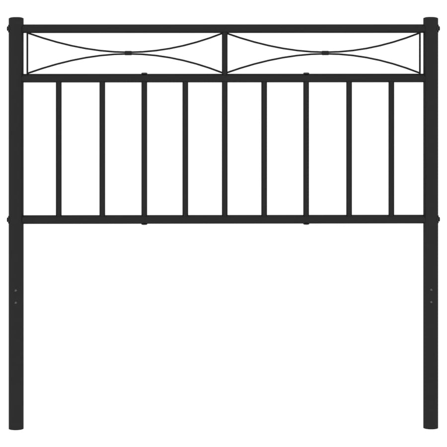 Metal Replace Headboard Black 90 cm