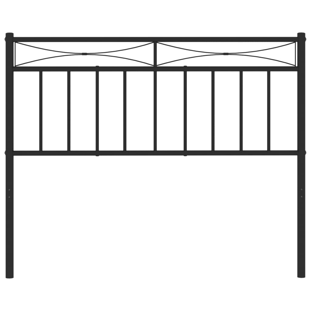Metal Headboard Black 107 cm King Single