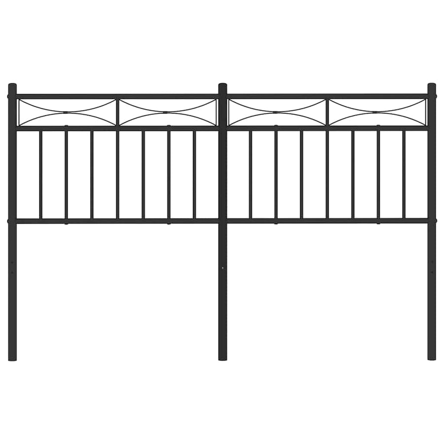 Metal Replace Headboard Black 135 cm