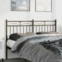 Metal Replace Headboard Black 135 cm