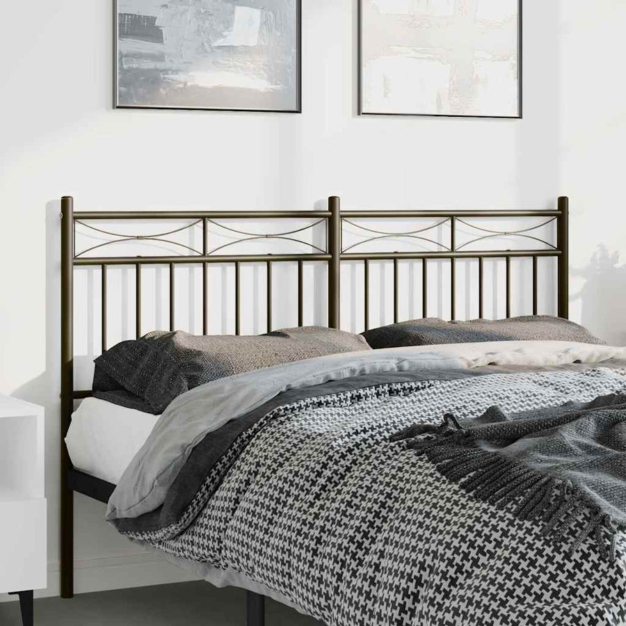Metal Replace Headboard Black 135 cm