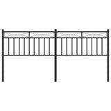 Metal Replace Headboard Black 180 cm
