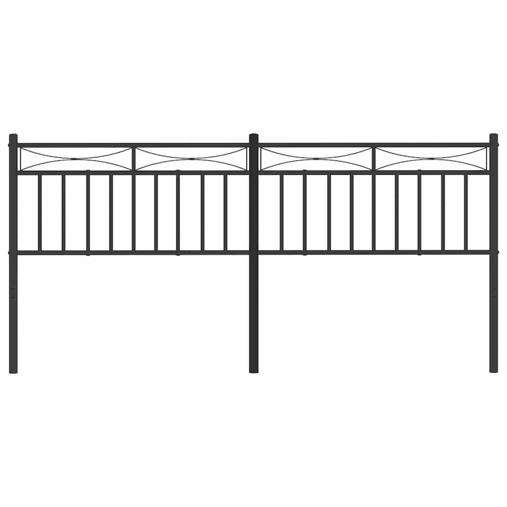 Metal Headboard Black 183 cm King