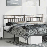 Metal Headboard Black 183 cm King
