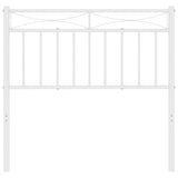 Metal Headboard White 90 cm - Side View
