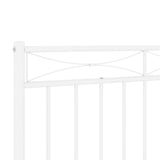 Metal Headboard White 90 cm - 45-Degree Angle