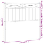 Metal Replace Headboard White 107 cm