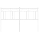 Metal Headboard White 137 cm Double - Top-Down View