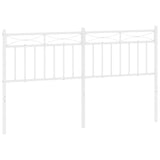 Metal Headboard White 152 cm Queen - Front View