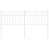 Metal Headboard White 152 cm Queen - Top-Down View