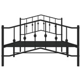 Metal Bed Frame without Mattress with Footboard?Black 107x203 cm King Single - 45-Degree Angle