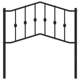 Metal Replace Headboard Black 90 cm
