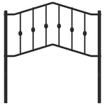 Metal Replace Headboard Black 90 cm