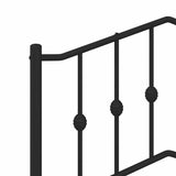 Metal Headboard Black 90 cm - Top-Down View