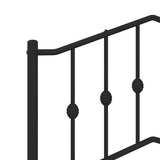 Metal Replace Headboard Black 107 cm