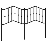 Metal Headboard Black 137 cm Double - Front View