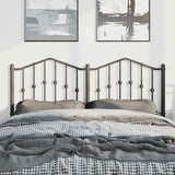 Metal Headboard Black 137 cm Double - Side View
