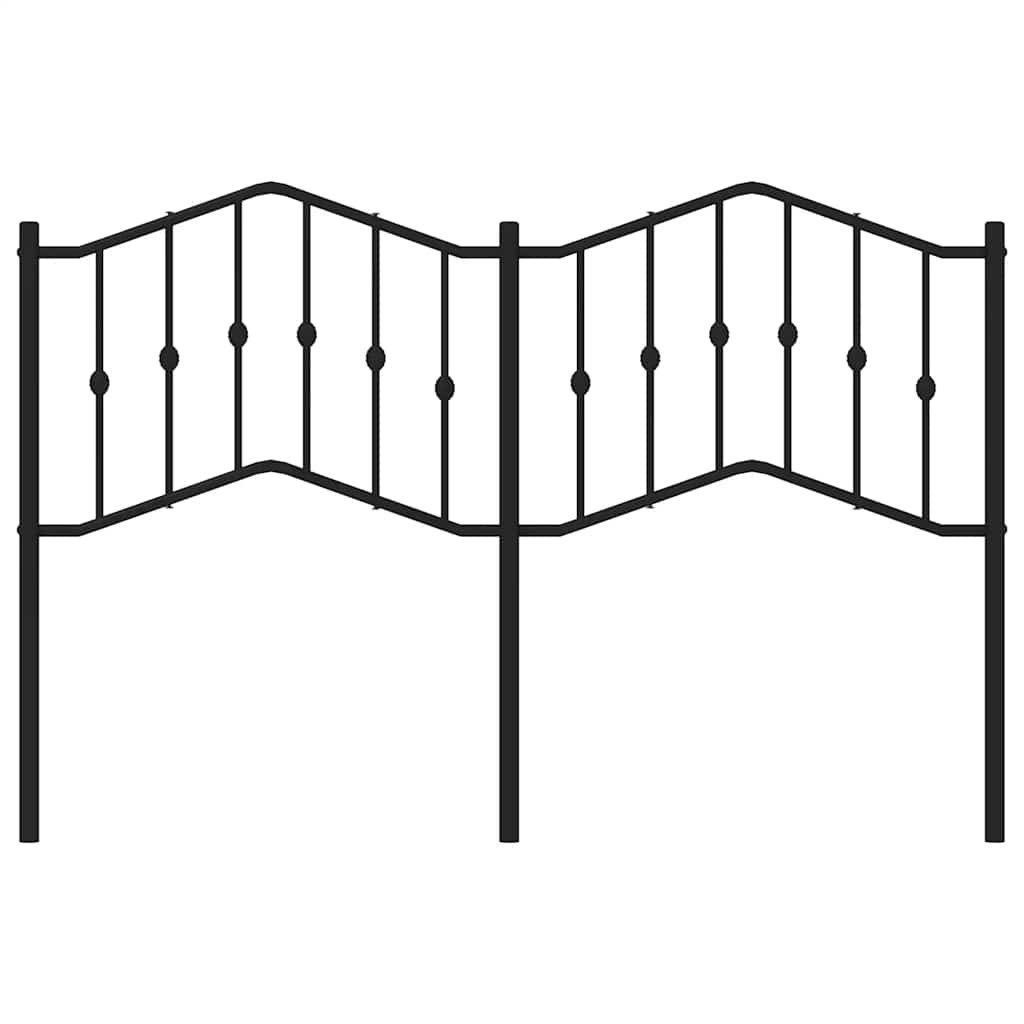 Metal Replace Headboard Black 135 cm