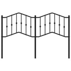 Metal Replace Headboard Black 135 cm