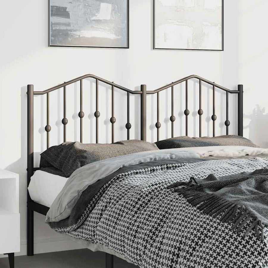 Metal Replace Headboard Black 135 cm