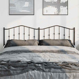 Metal Headboard Black 183 cm King - Side View