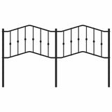 Metal Headboard Black 183 cm King - Top-Down View