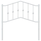 Metal Headboard White 90 cm - Side View