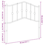 Metal Replace Headboard White 90 cm