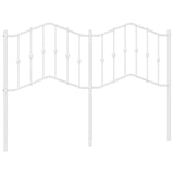 Metal Headboard White 137 cm Double - Front View