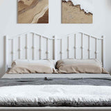 Metal Headboard White 137 cm Double - Side View